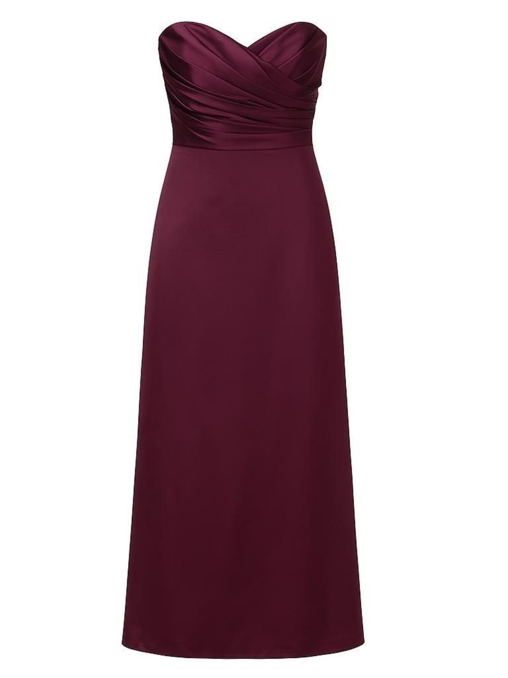 Gorgeous Bill Levkoff Strapless Wine Satin Evening Gown Size 10